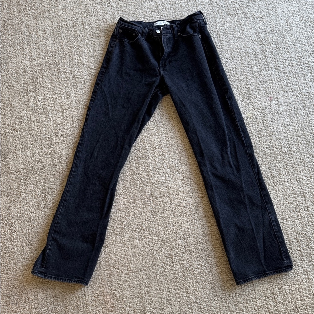 Abercrombie & Fitch Dark Gray Straight Jeans